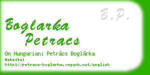 boglarka petracs business card